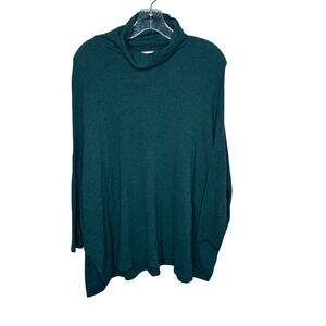 Postmark‎ by Anthropologie Teal Cowl Neck Long Sleeve Tunic Sweater Size Medium